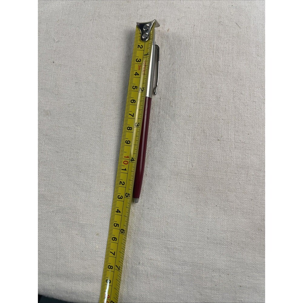 Vintage Parker JOTTER Ballpoint Pen Burgundy MCM Steel Cap Arrow Logo Clip USA - Picture 7 of 11